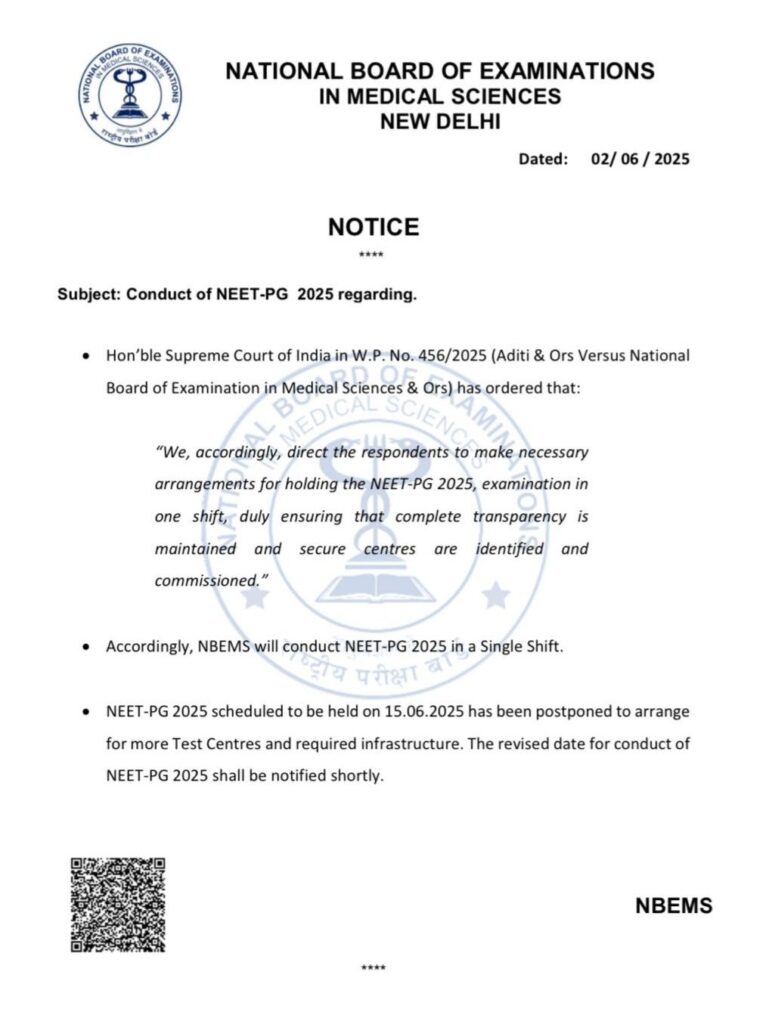 Neet PG 2025 postponed